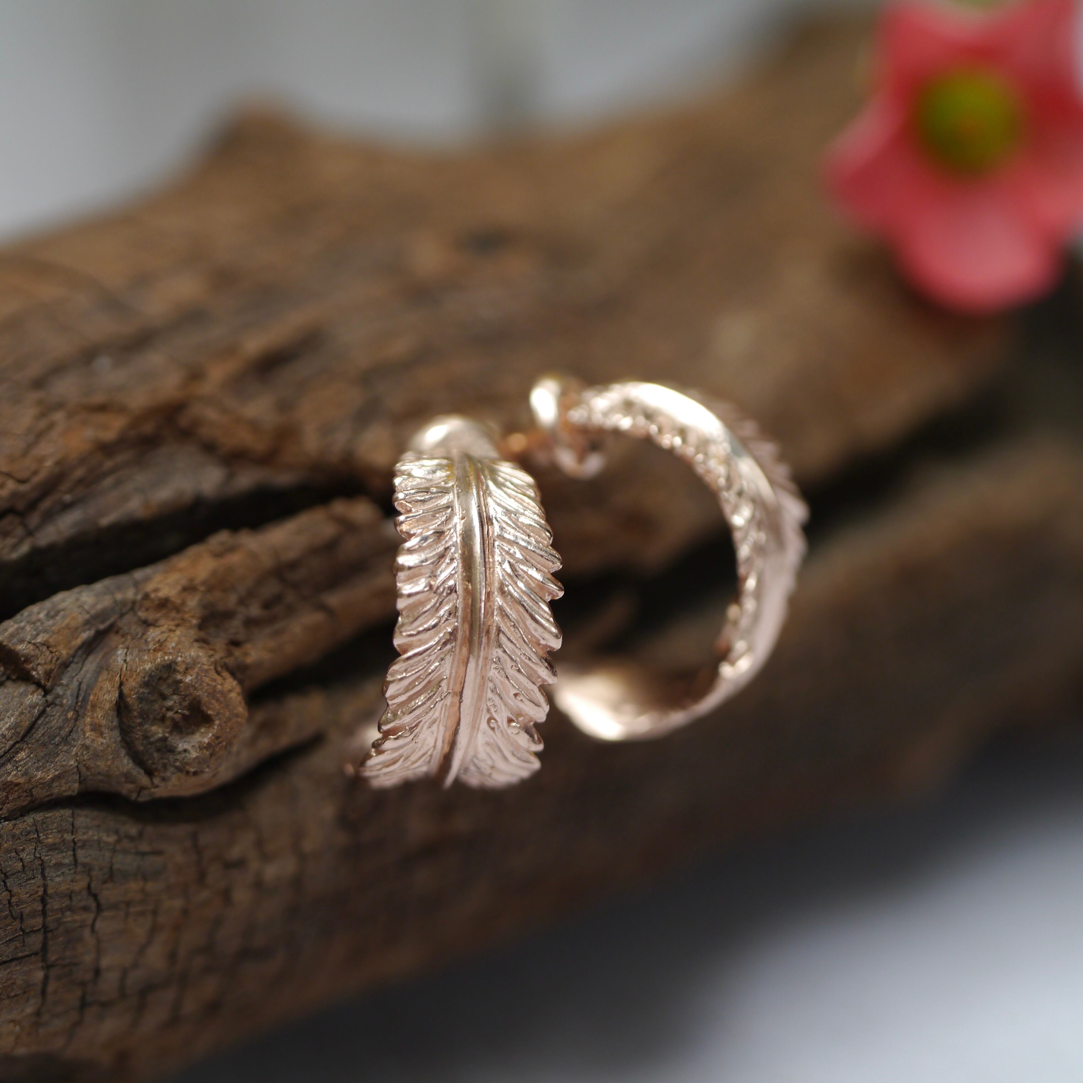 フェザーピアス Silver925 Pink Gold Plating | Ai Kaminaga - New