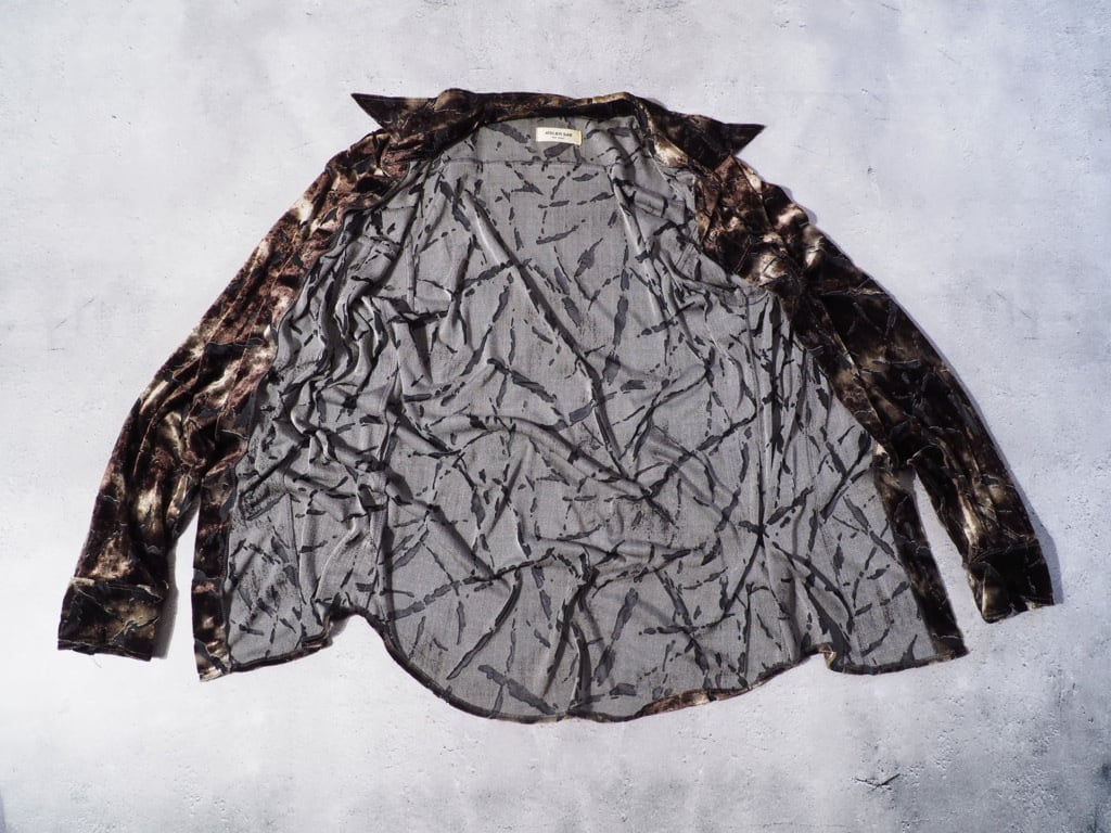 1990s Atelier sab see-through vintage velours shirt