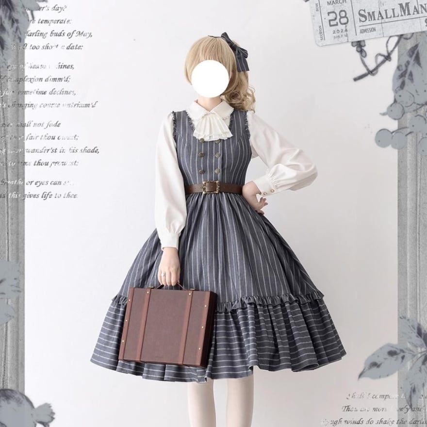 即納 控えめ クラロリ ジャボタイブラウス 森のワードローブ Forest