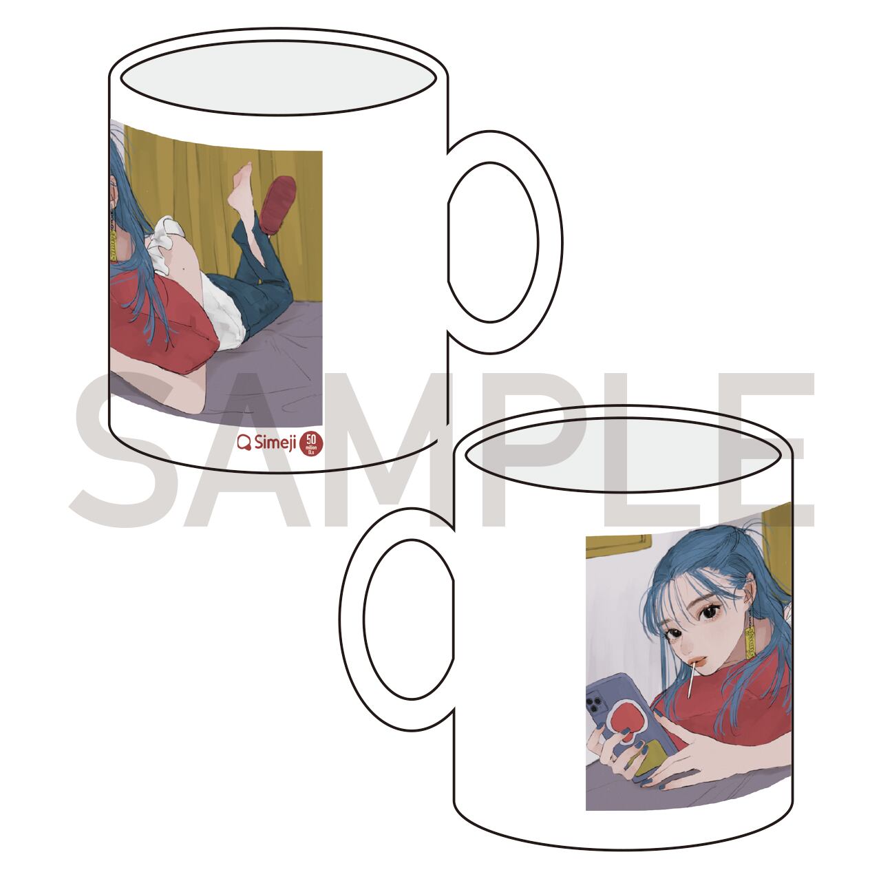 受注販売 Tamimoon マグカップ Simeji5000万dl記念 Simeji ポップアップストア