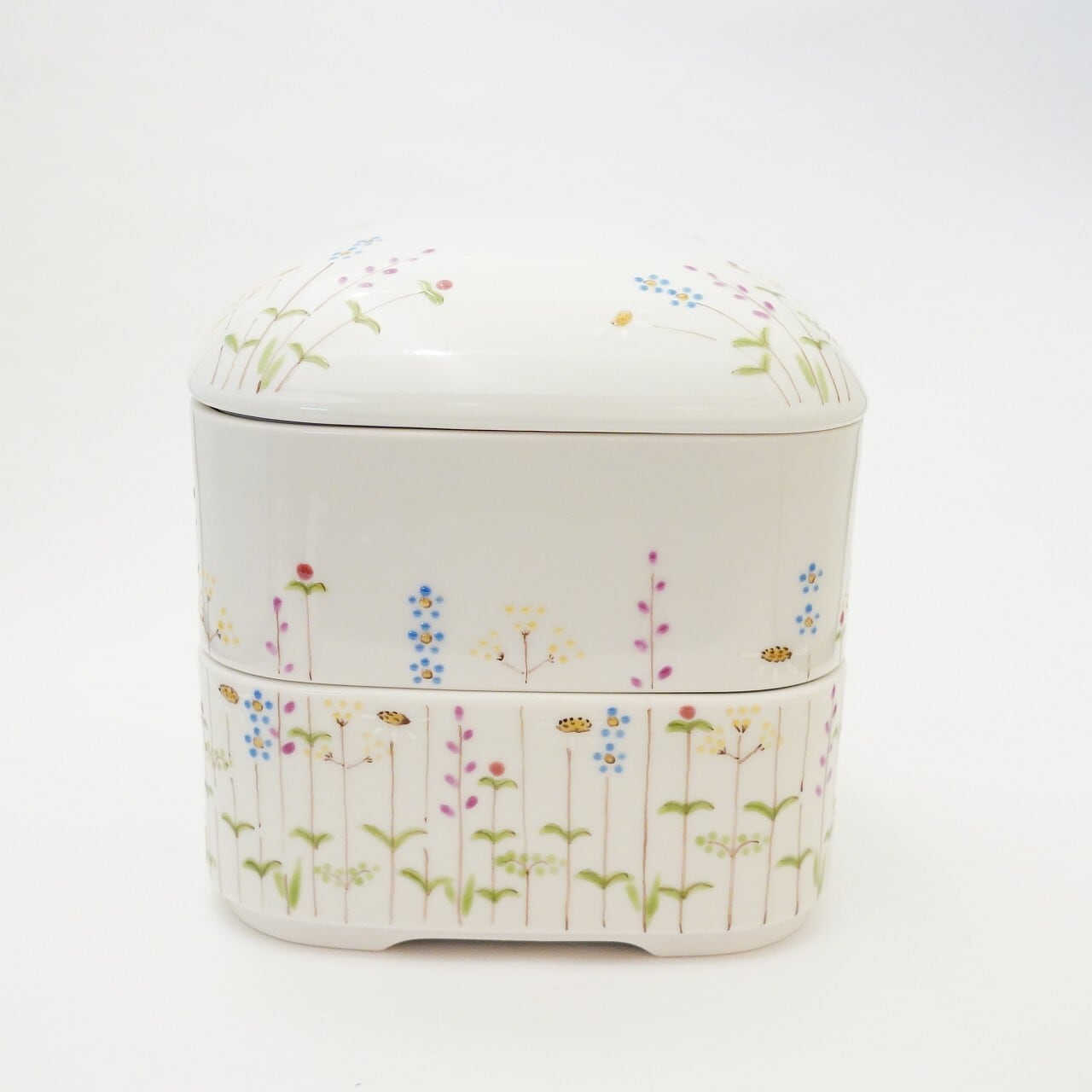 【色絵 遊 小高裕子】二段重 花の小路 2