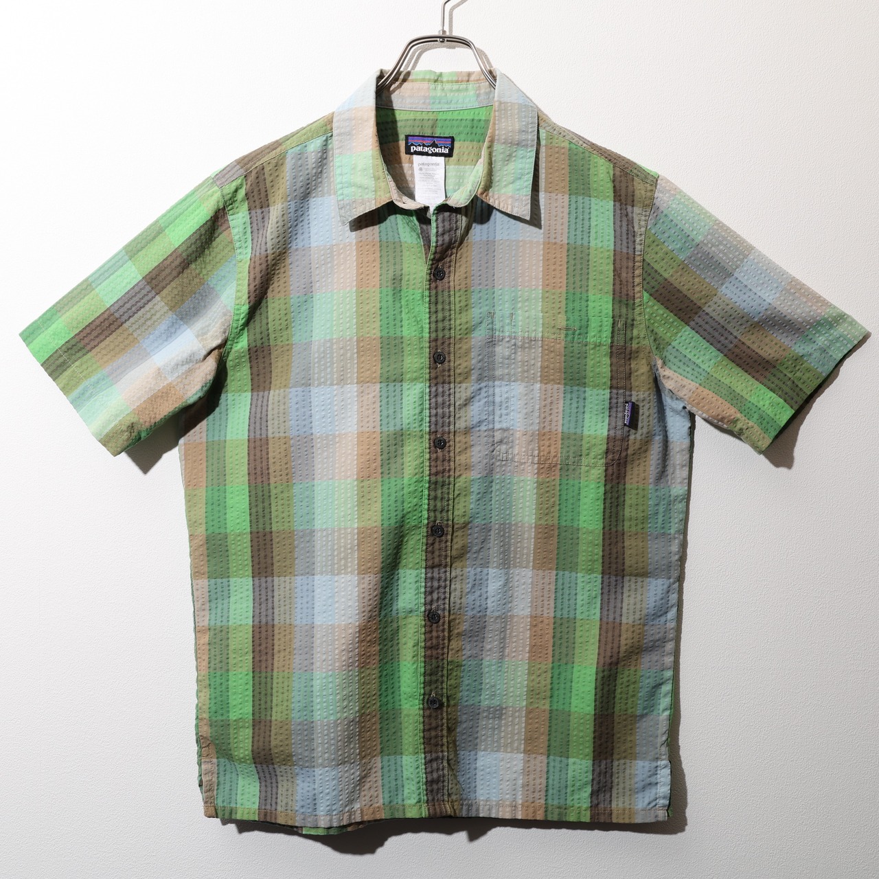 美品 M 13年 Puckerware Shirt Patagonia パッカーウェアシャツ パタゴニア  シアサッカー