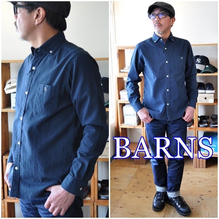 BARNS バーンズ 長袖 ボタンダウンシャツ 4965N | bluelineshop