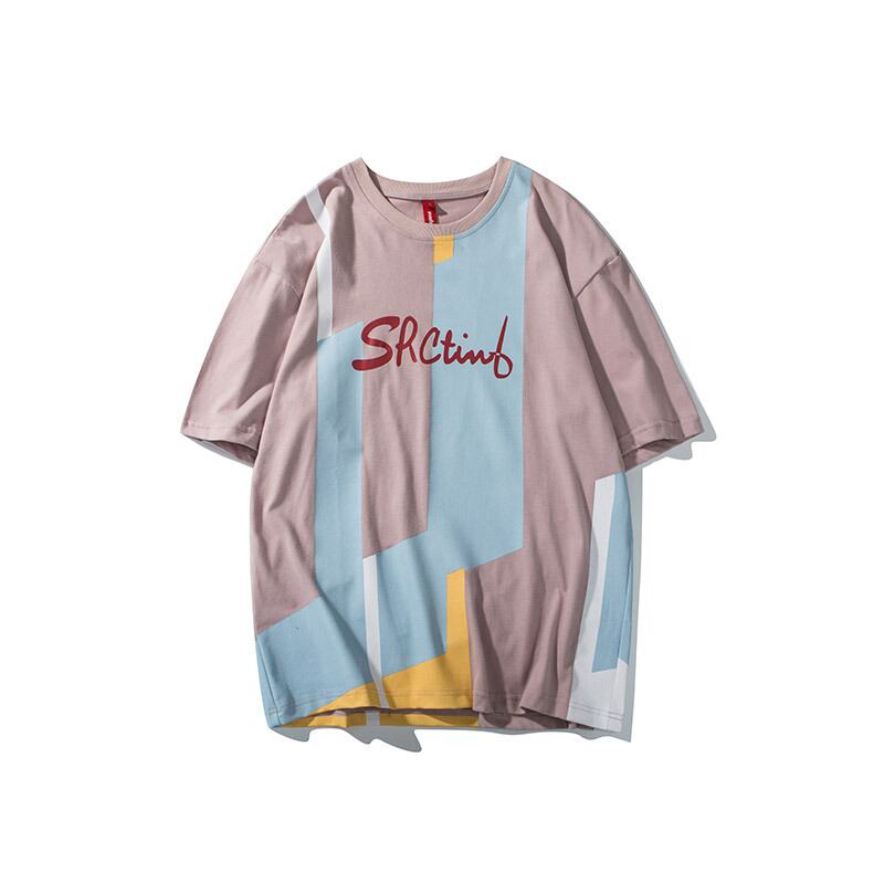 Yidaoヴィンテージサマーニューメンズ半袖TシャツユースタイドブランドeseレトロルーズコントラストカラーカジュアルTEEメンズ-アリババ 夏物 ビンテージ hip6-161130144234861