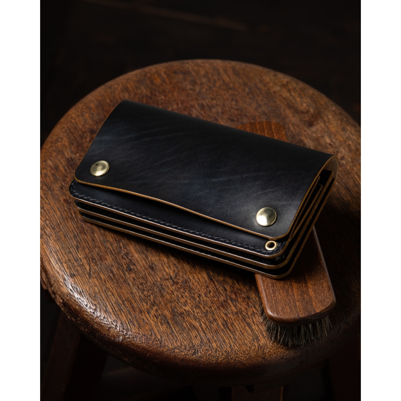 TRUCKER WALLET T-6 Brown edge