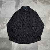 design velour pattern shirt black