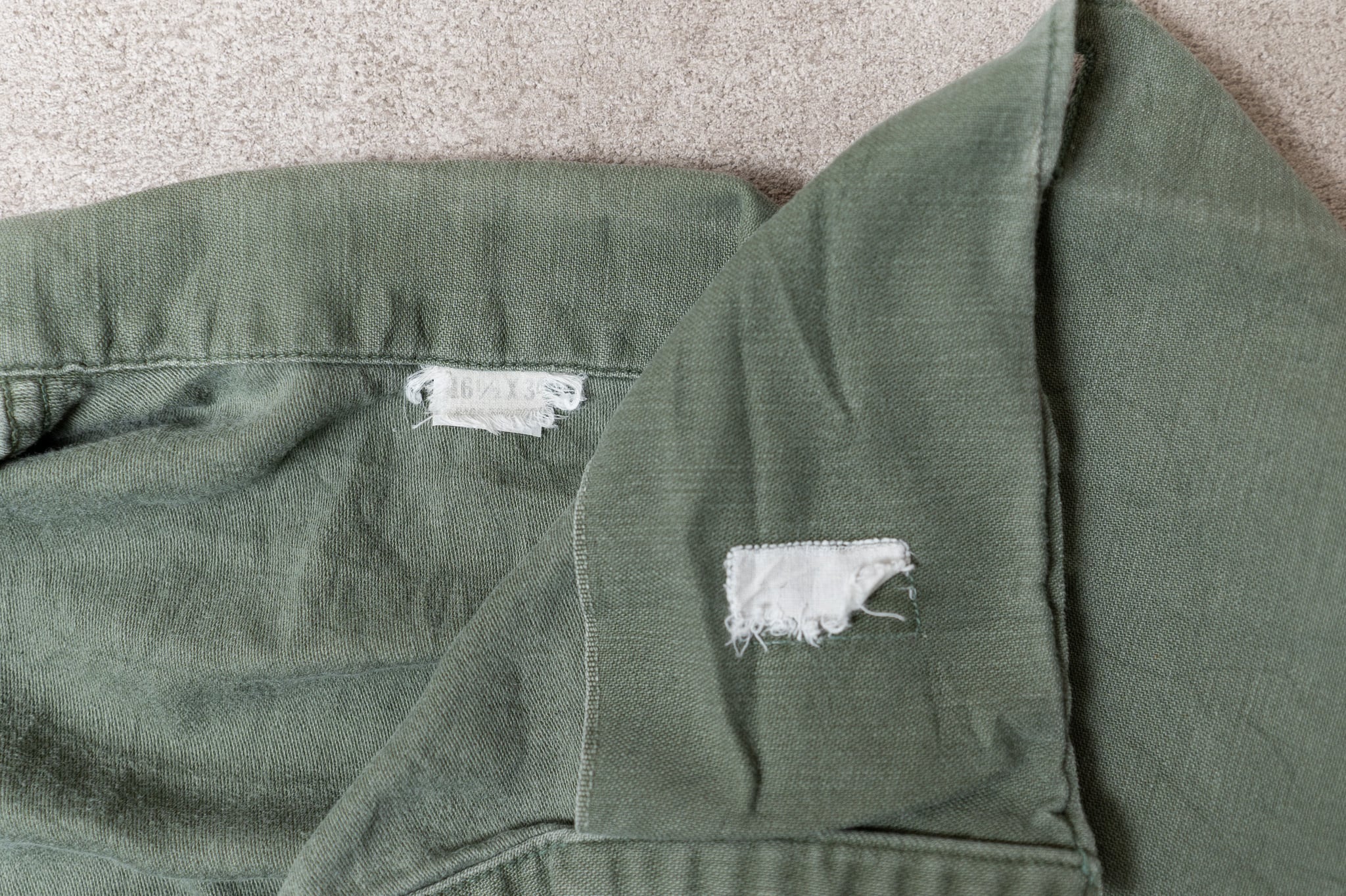 16 1/2✕34】U.S.Army 70's OG-107 Utility Shirt Cotton100％ 
