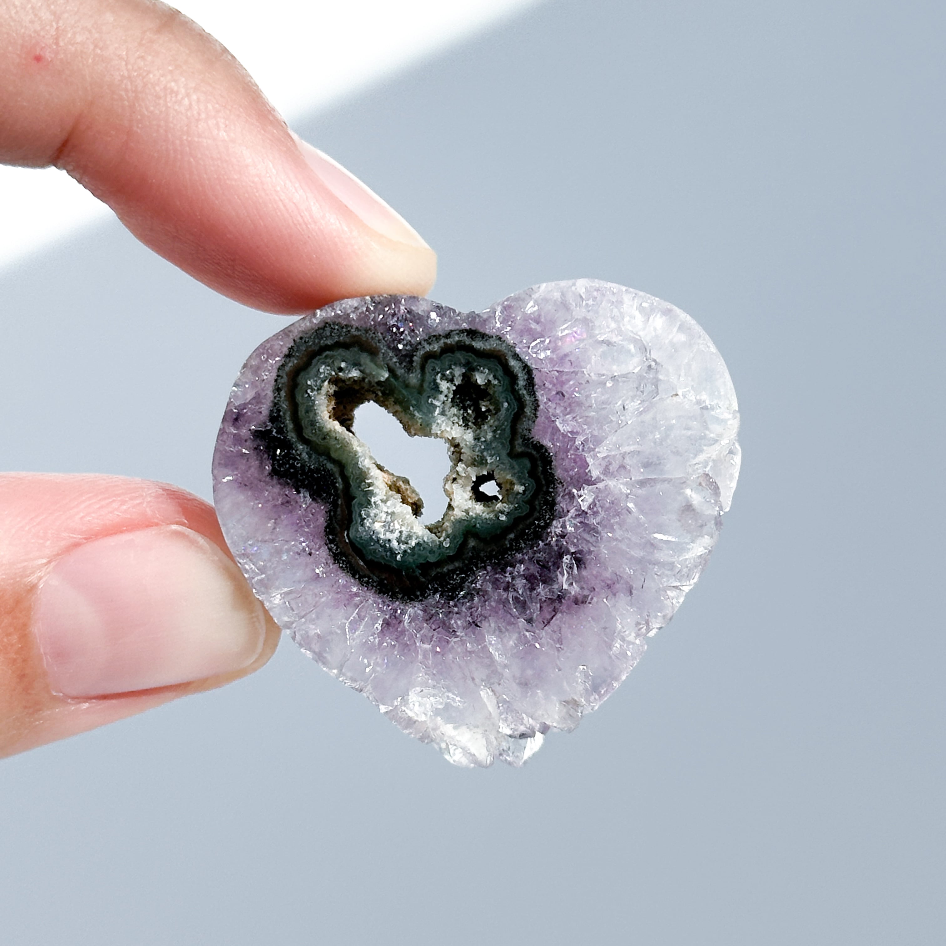 アゲート×アメジスト ハート93◇ Agate× Amethyst ◇天然石・鉱物