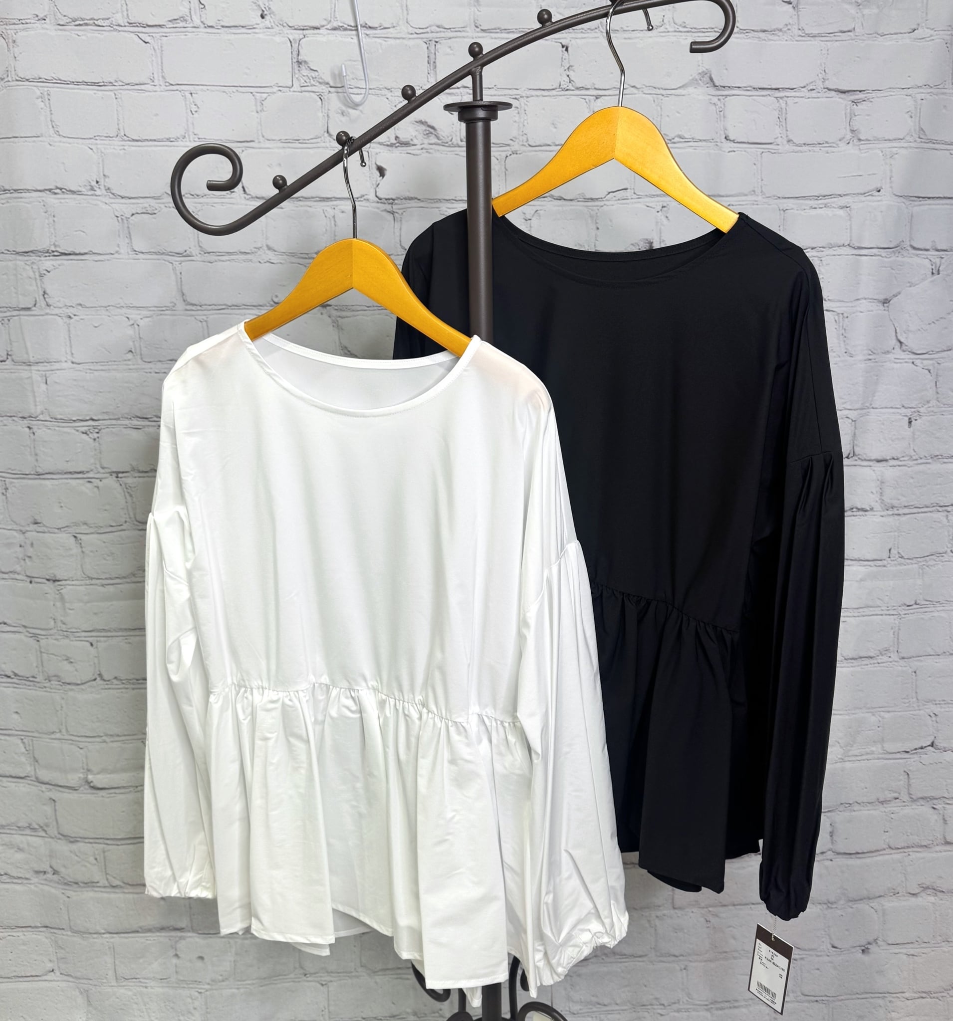 ayane アヤン ボリュームスリーブペプラムブラウス 816326 | Select