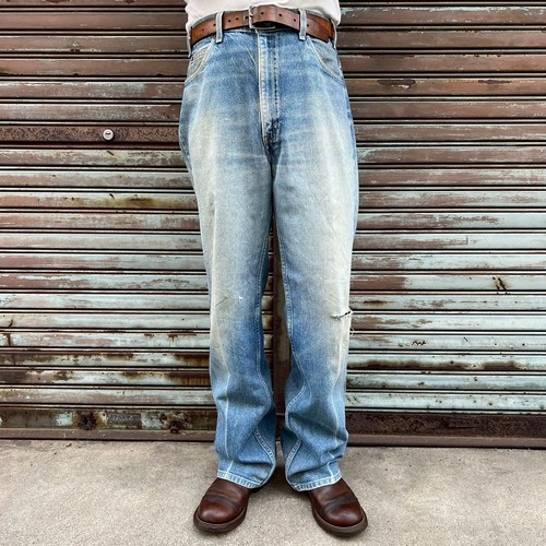 80s USA製 Levi's 517 デニムパンツ ブーツカット W38 L32 W94cm ヴィンテージ 黒カン 内股シングル リーバイス タテオチ グランジ 70s