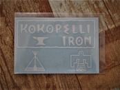 Kokopelli Iron ロゴステッカー マットホワイト サイズS　送料無料