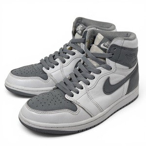 【NIKE】AIR JORDAN 1 RETRO HIGH OG Stealth WHITE/GRAY スニーカー シューズ 23.5cm ナイキ エアジョーダン1 レトロ ハイ 555088-037