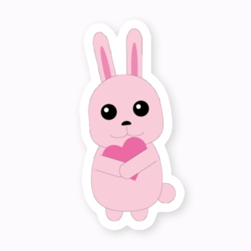 うさぎのラブレター(ステッカーA)