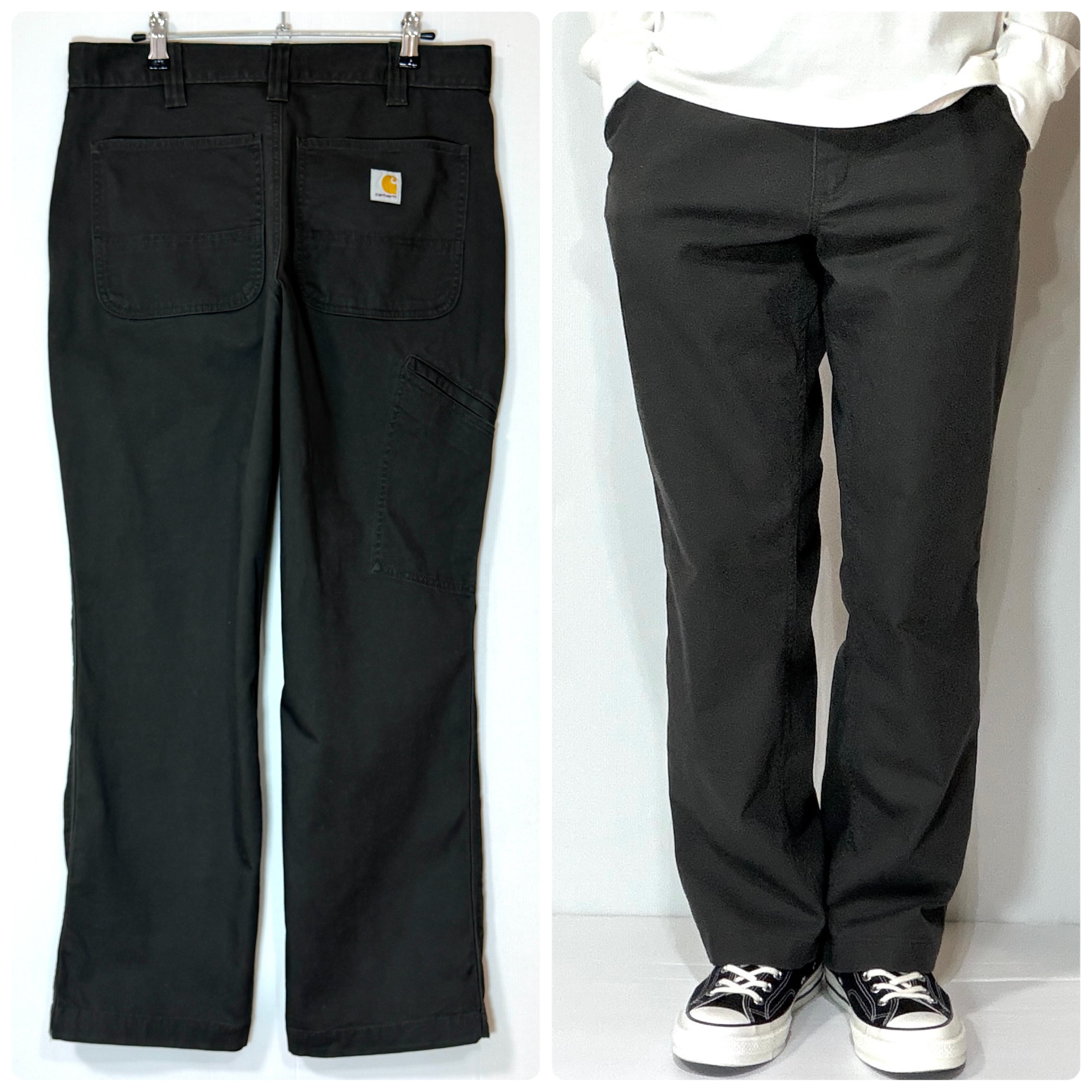 超レア カーハート Carhartt W38 L30 ブラック 黒 リップストップ