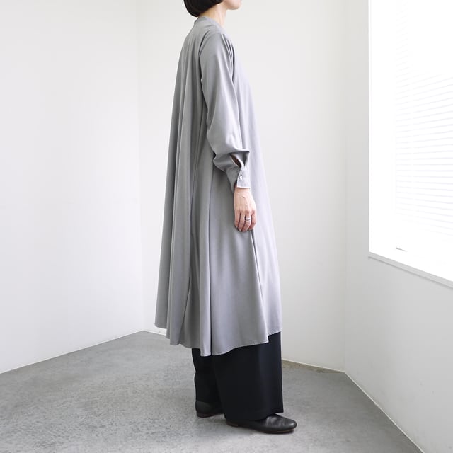 mizuiro ind（ミズイロインド） T/Rスタンドカラーフレアワンピース[3