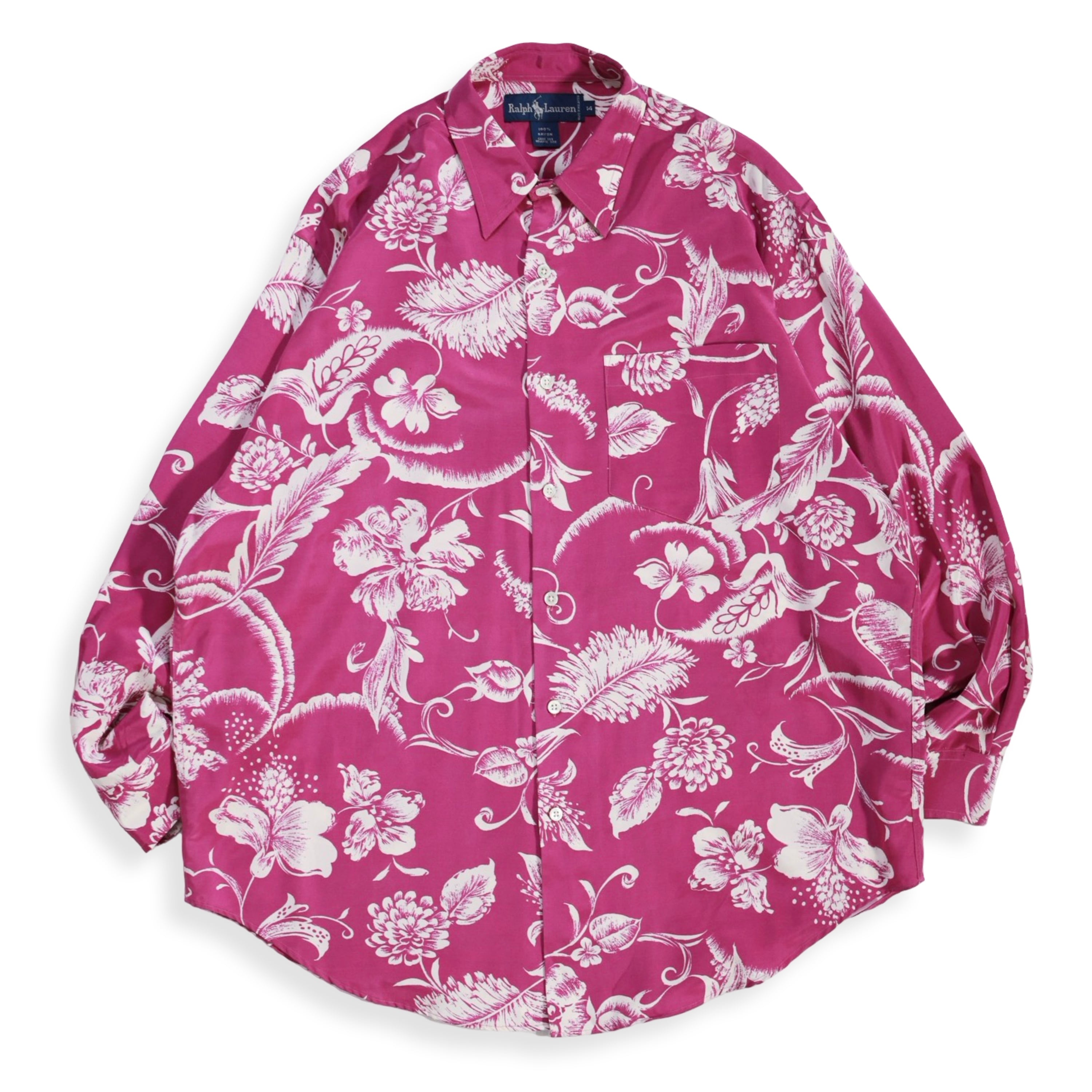 Ralph Lauren Floral Pattern Rayon Shirt