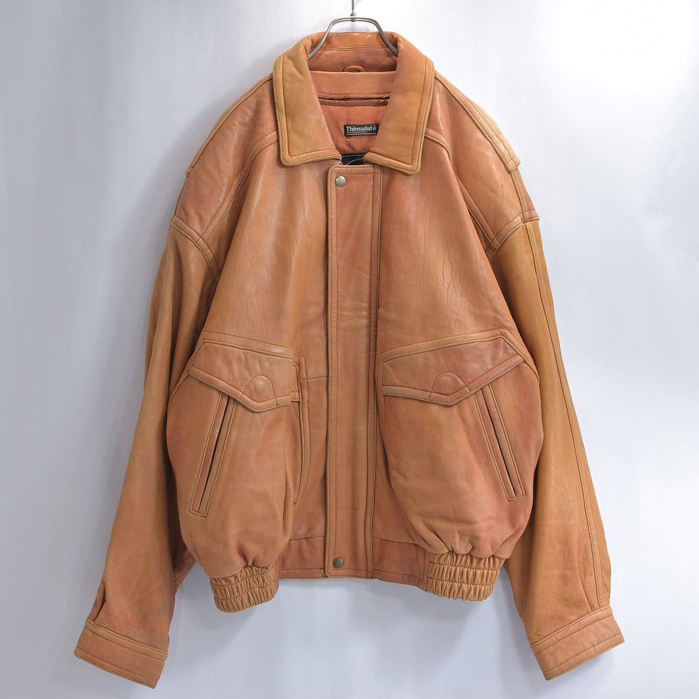 90s TANNERY WEST A-2タイプ デザイン レザーブルゾン 本革 90s TANNERY WEST A-2タイプ デザイン レザーブルゾン 本革