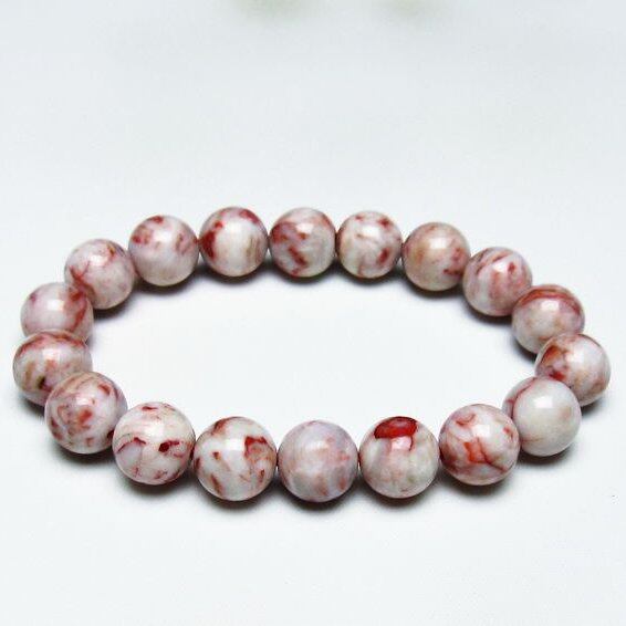 シナバーインクォーツ ブレスレット 11mm 一点物 メール便可 [M便 1/10] 111-44240