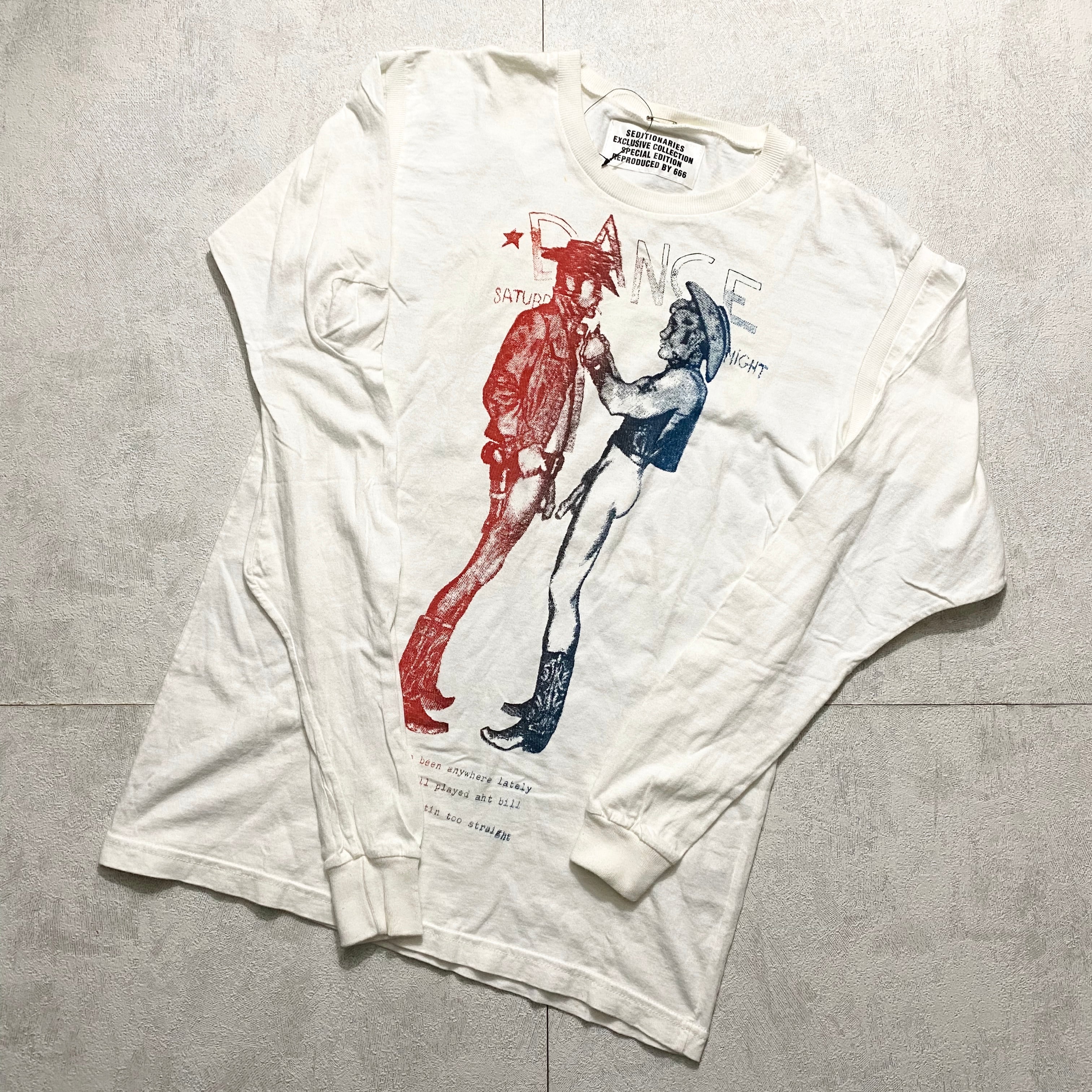 SEDITIONARIES by 666 cowboys print long sleeves tee | NOIR ONLINE