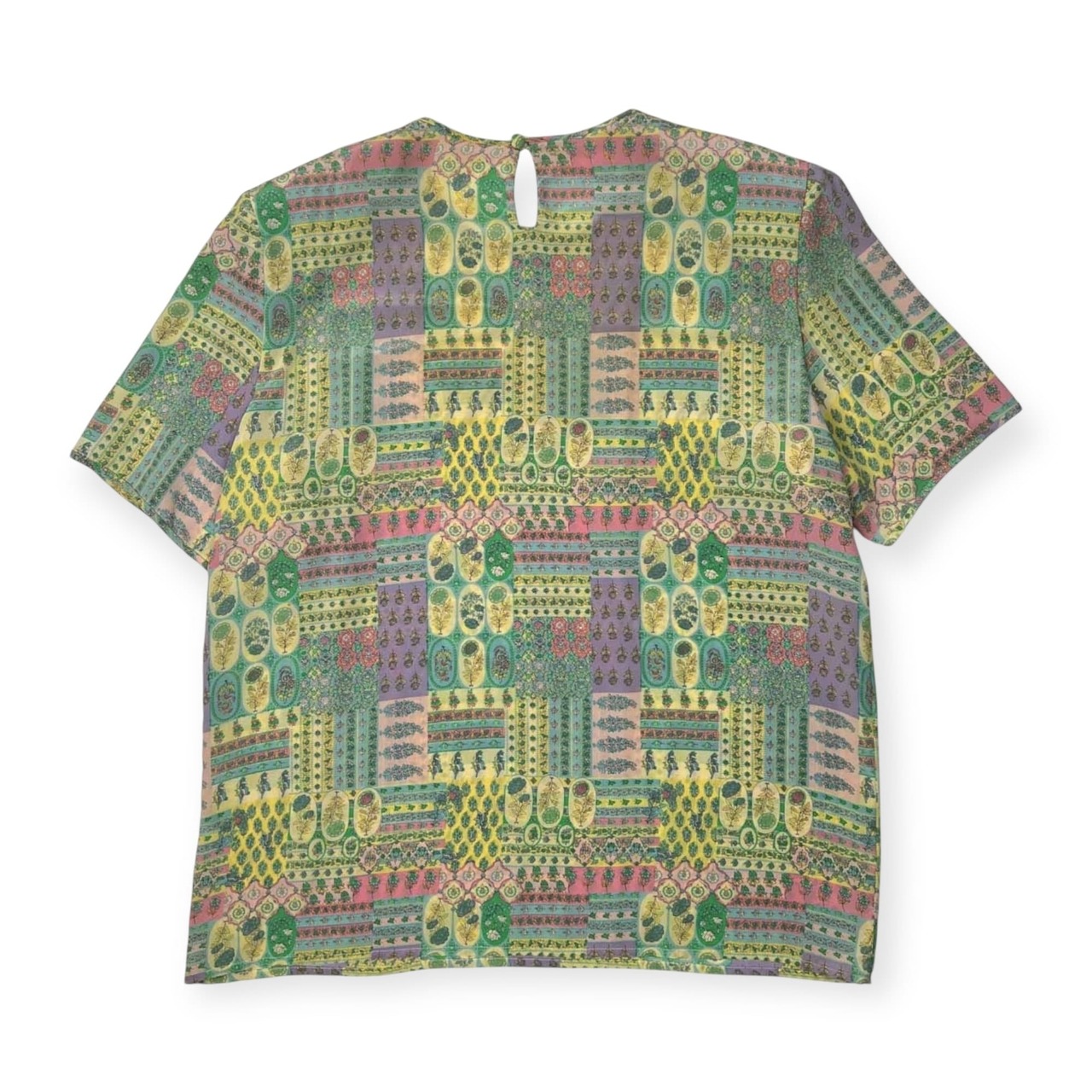 イタリア製 絹100% mila schon ミラショーン 半袖 シルク シャツ サイズ 48 /Tシャツ/レディース/ビンテージ