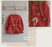 韓国子供服 / 26winter / puella FLO / シェリーミニワンピース / キッズ / 冬服 *90~140*