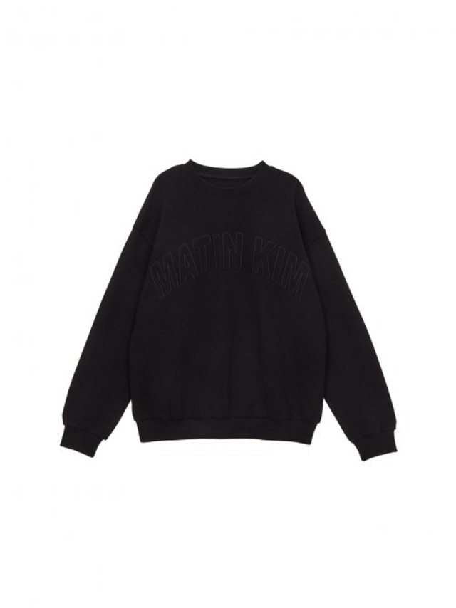 [MATIN KIM] MATIN APPLIQUE ARCH SWEATSHIRT IN BLACK