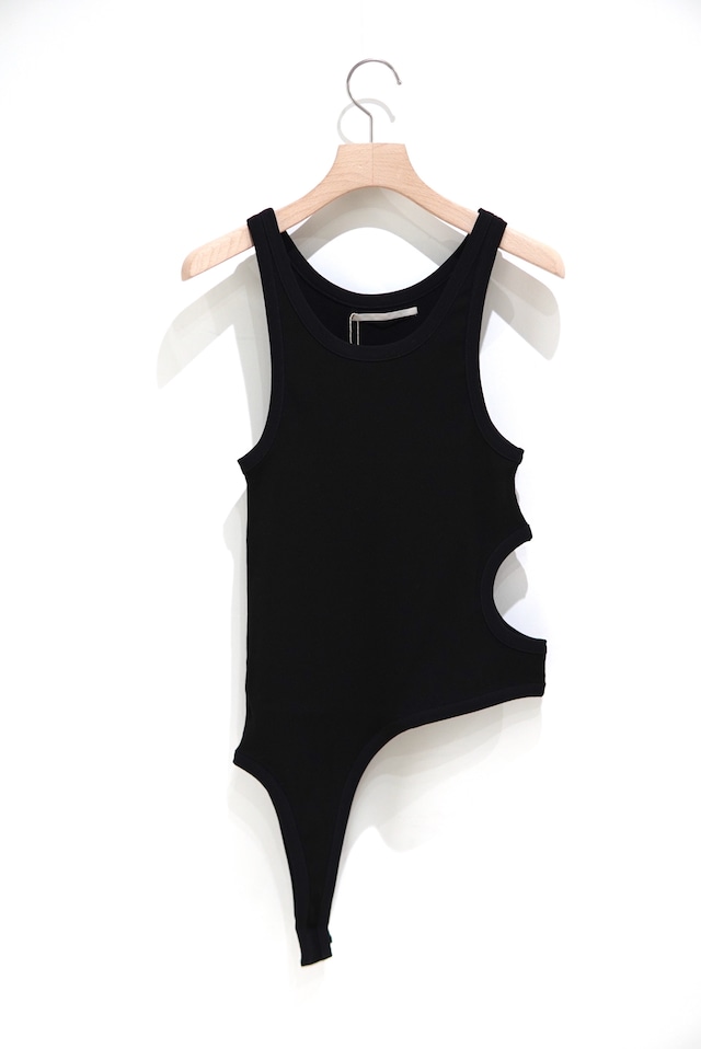 little suzie / Asymmetric Cut Out Tank / BLACK