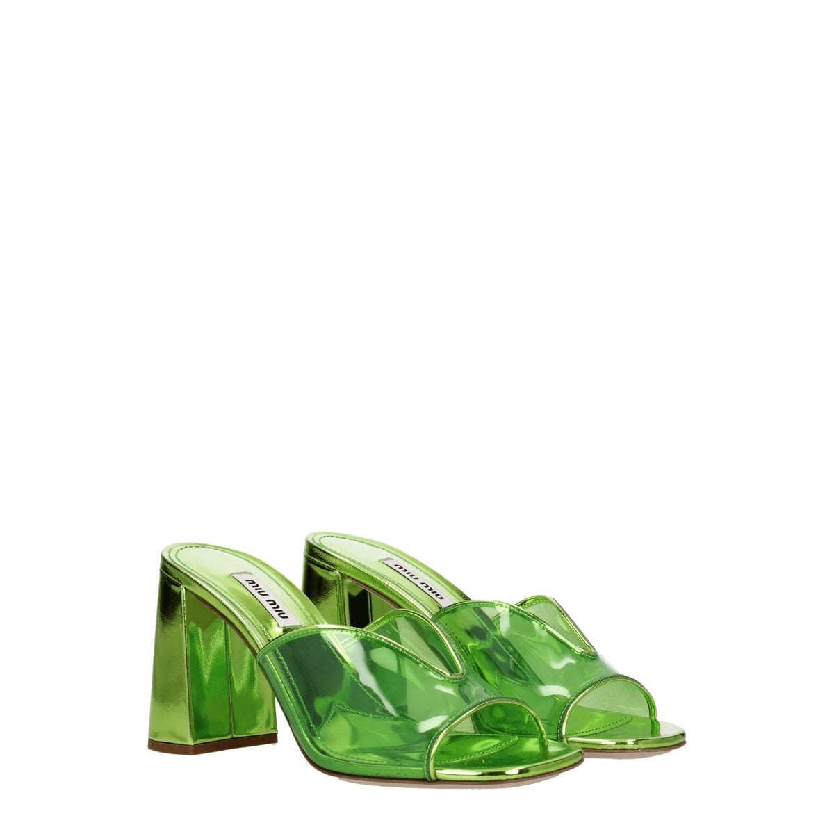 【新品】MIU MIU ミュウミュウ レディース サンダル プレキシガラス グリーン 5XX5783LLU085F0613