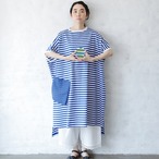 Side pocket OP    womens M  /  Blue & White