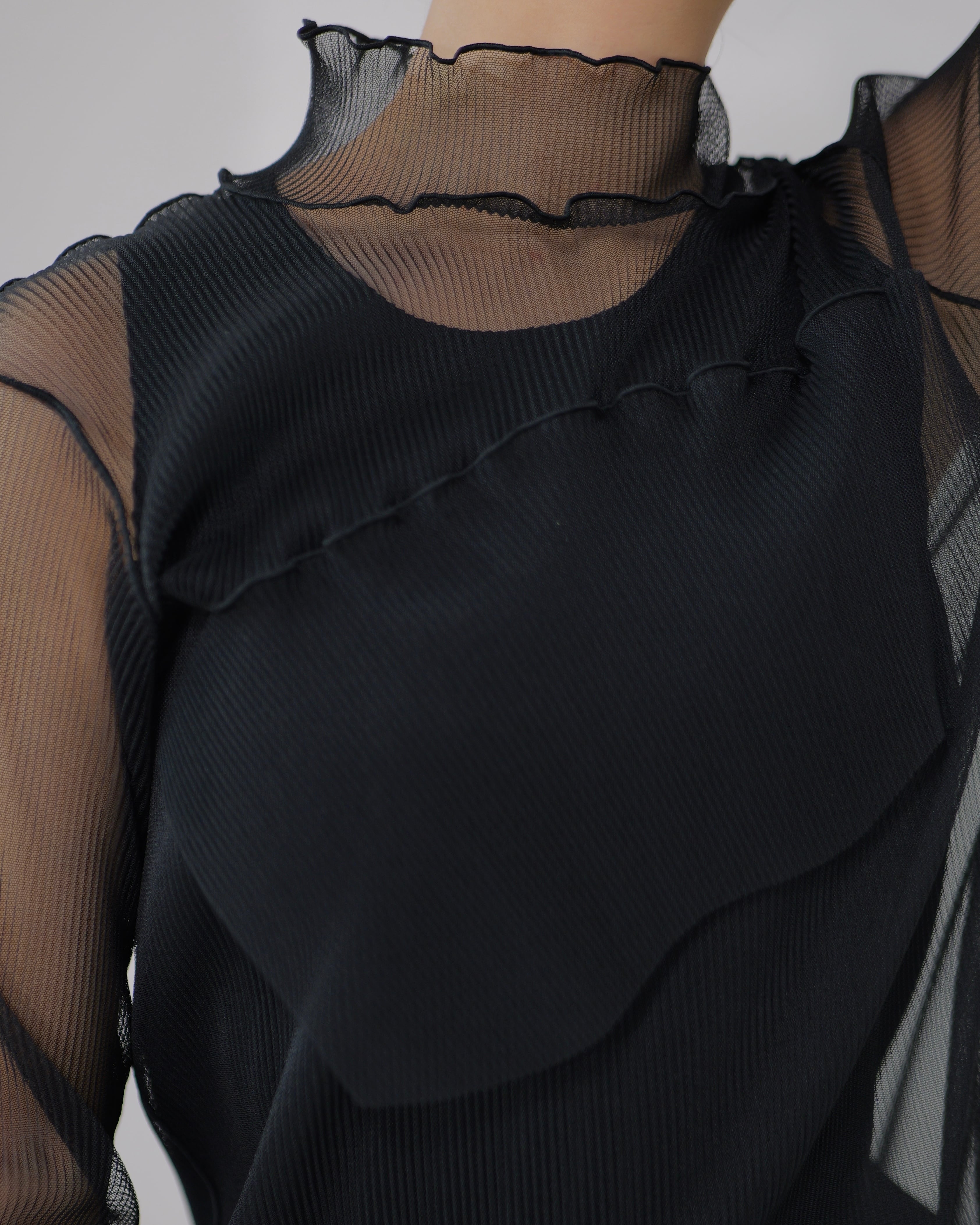 kotohayokozawa　チュールトップス&インナー kotoha yokozawa - GHOST TODO Dress Longsleeve Highneck +Inner