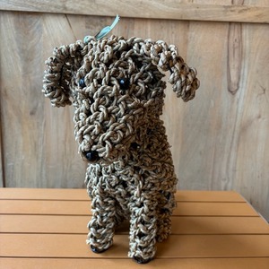 Sea Grass Sitting Dog L　シーグラスドッグお座り L　シーグラス　ドッグ　犬　オブジェ　水草　ドッグモチーフ　アニマルモチーフ