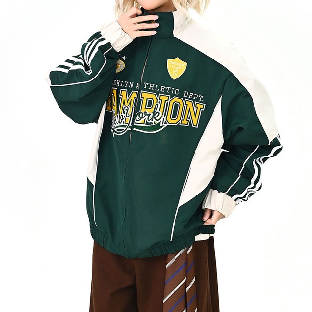 カレッジロゴラインスポーツジャケット 2col   R01440