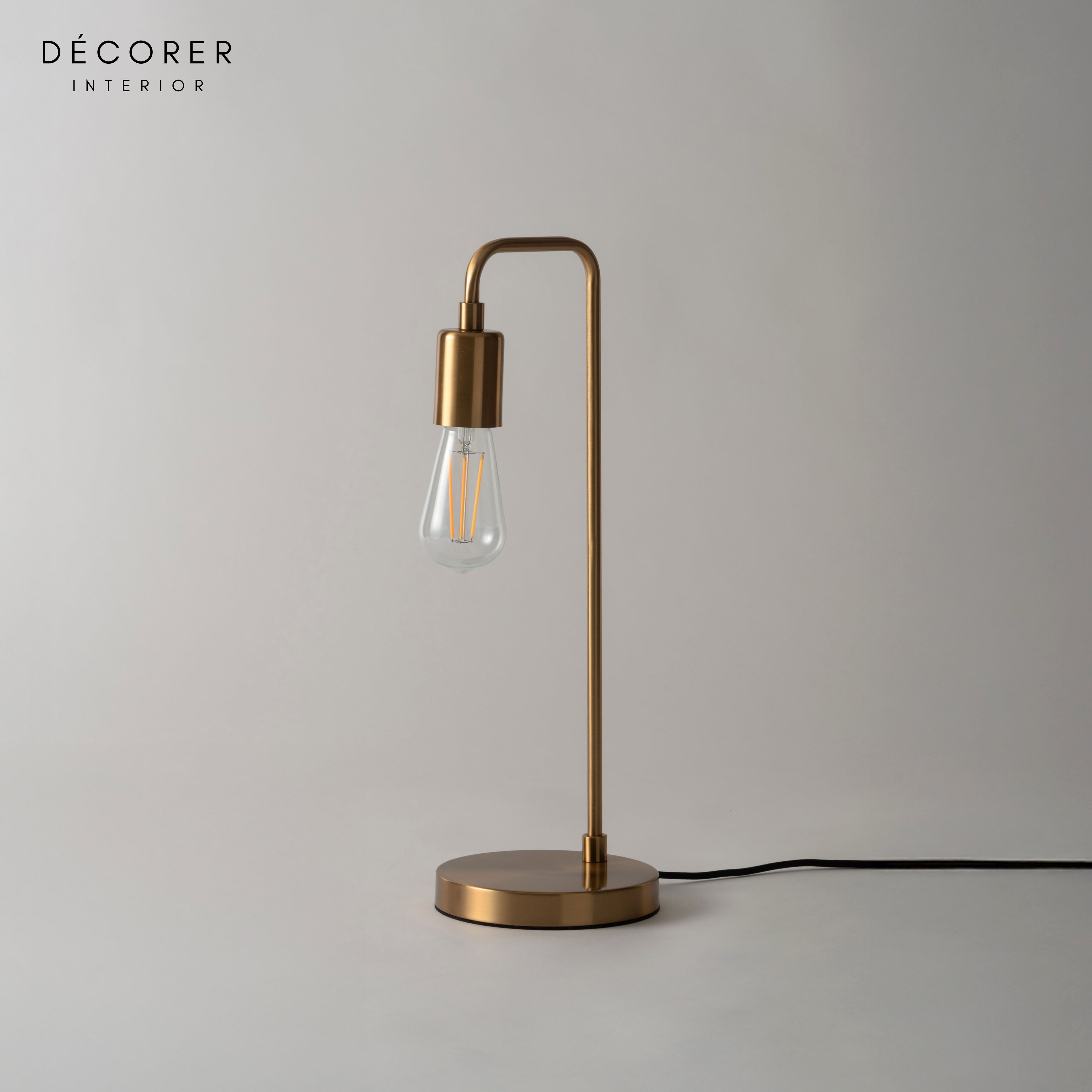 Table Lamp Type A No.105 / テーブルライト Aタイプ【 1個入り:3色 】ナチュラル モダン 照明器具 エジソン球 デスクライト レトロ LED対応 シンプル デスク 勉強机 ゴールド シルバー ブラック【送料込み】