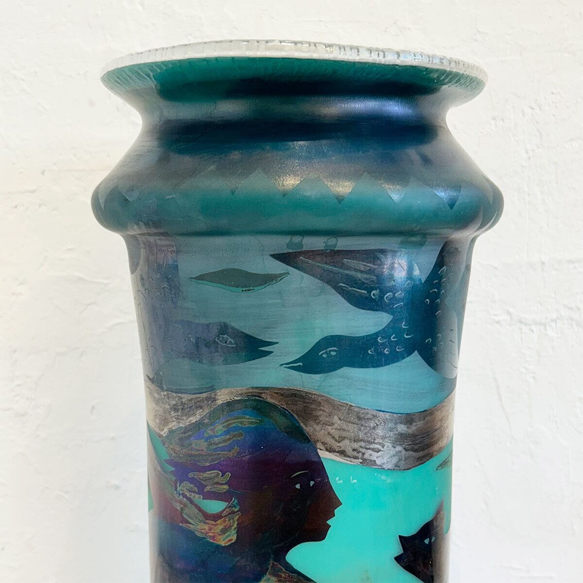 Erwin Eisch art glass flower vase | PANIC ART MARKET