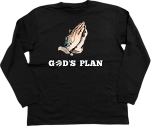 God’s Plan L/S Shirt  (Black)