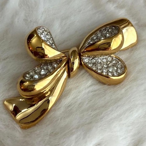 NINA RICCI ゴールド ブローチ #345
