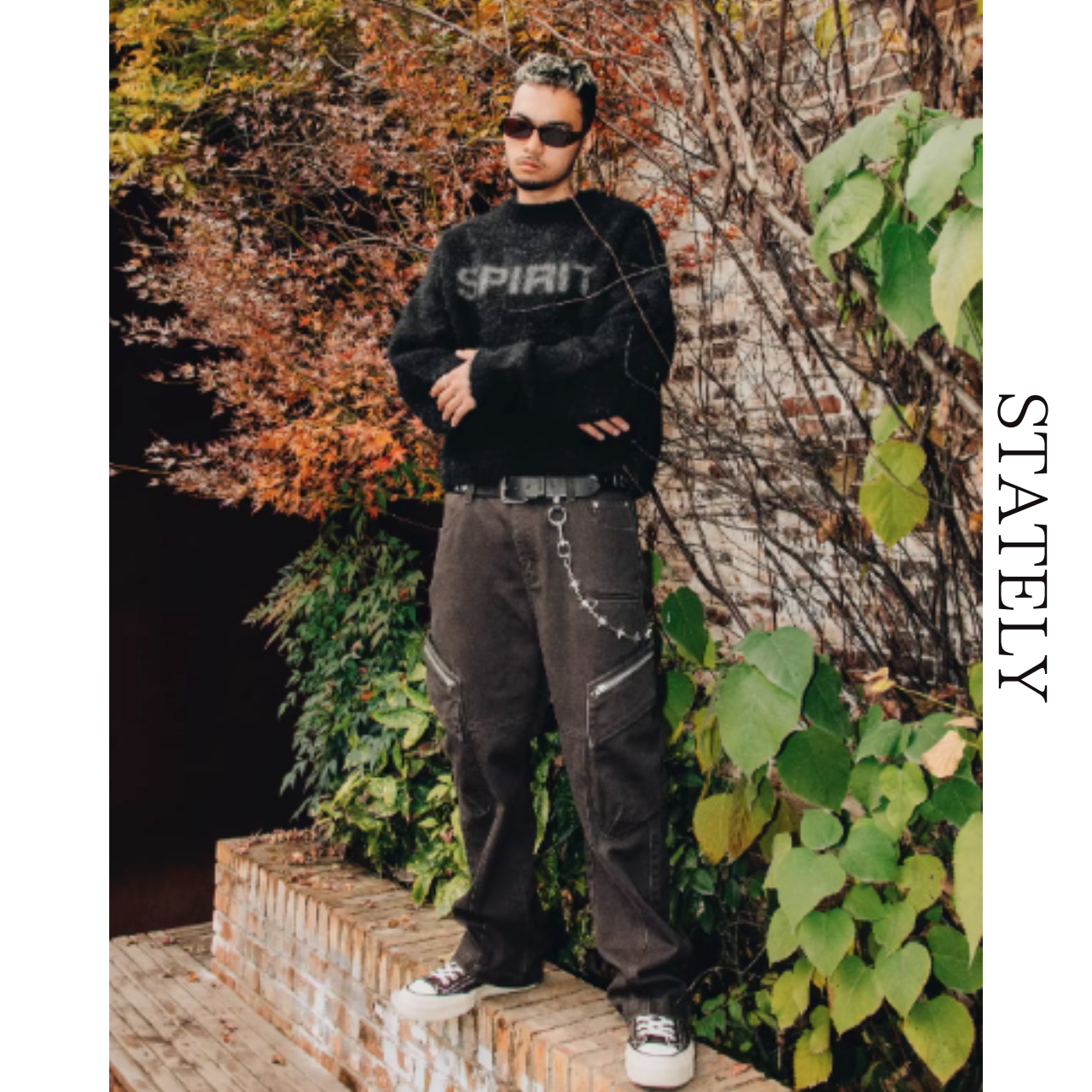 スプレーロゴ シャギーニット_T153・画像4