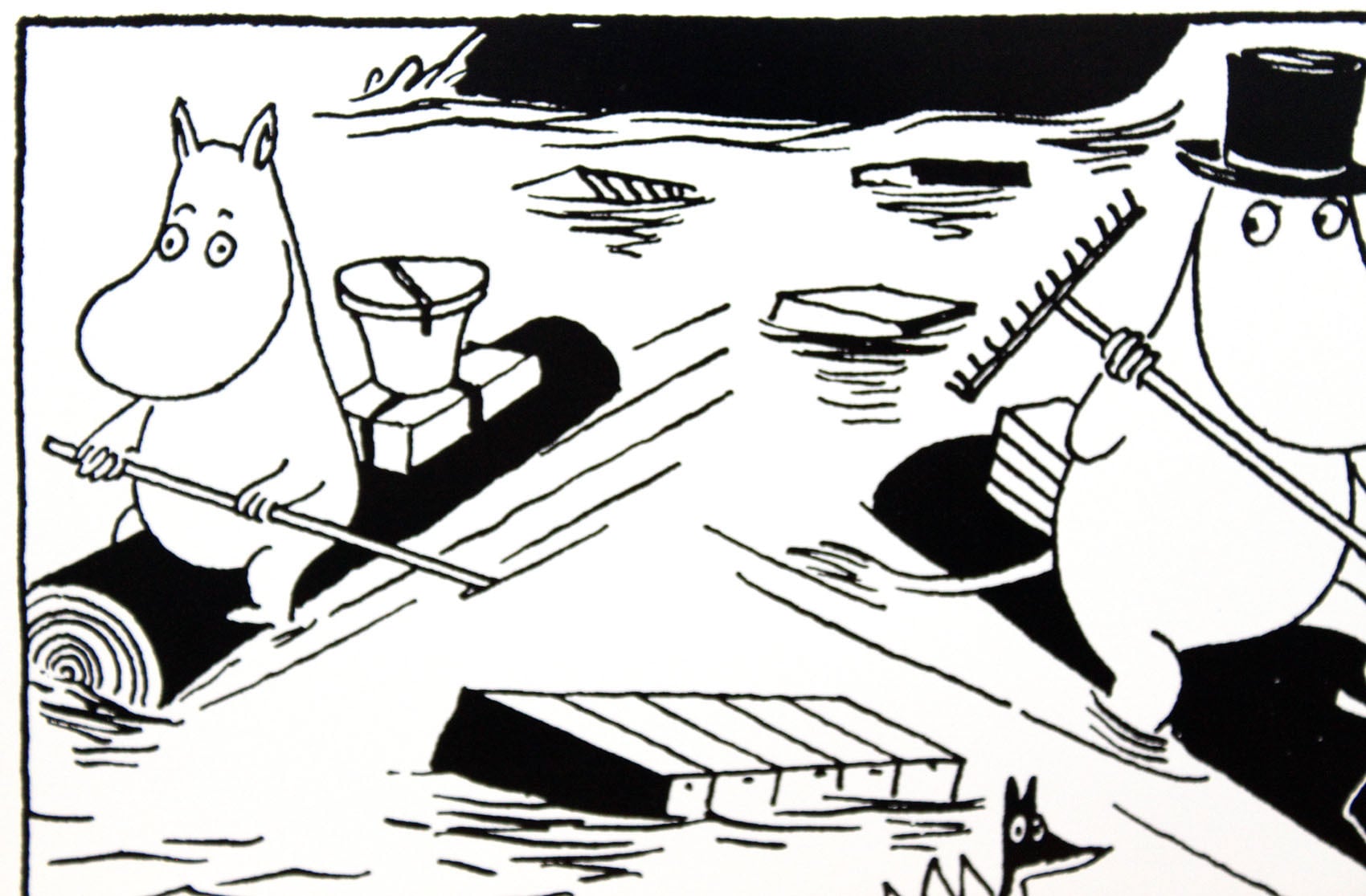 ムーミン 北欧 Putinki「ハブ セーリング」送料無料 フレーム選択可能 展示用フック付アートポスター 絵画 インテリア アート