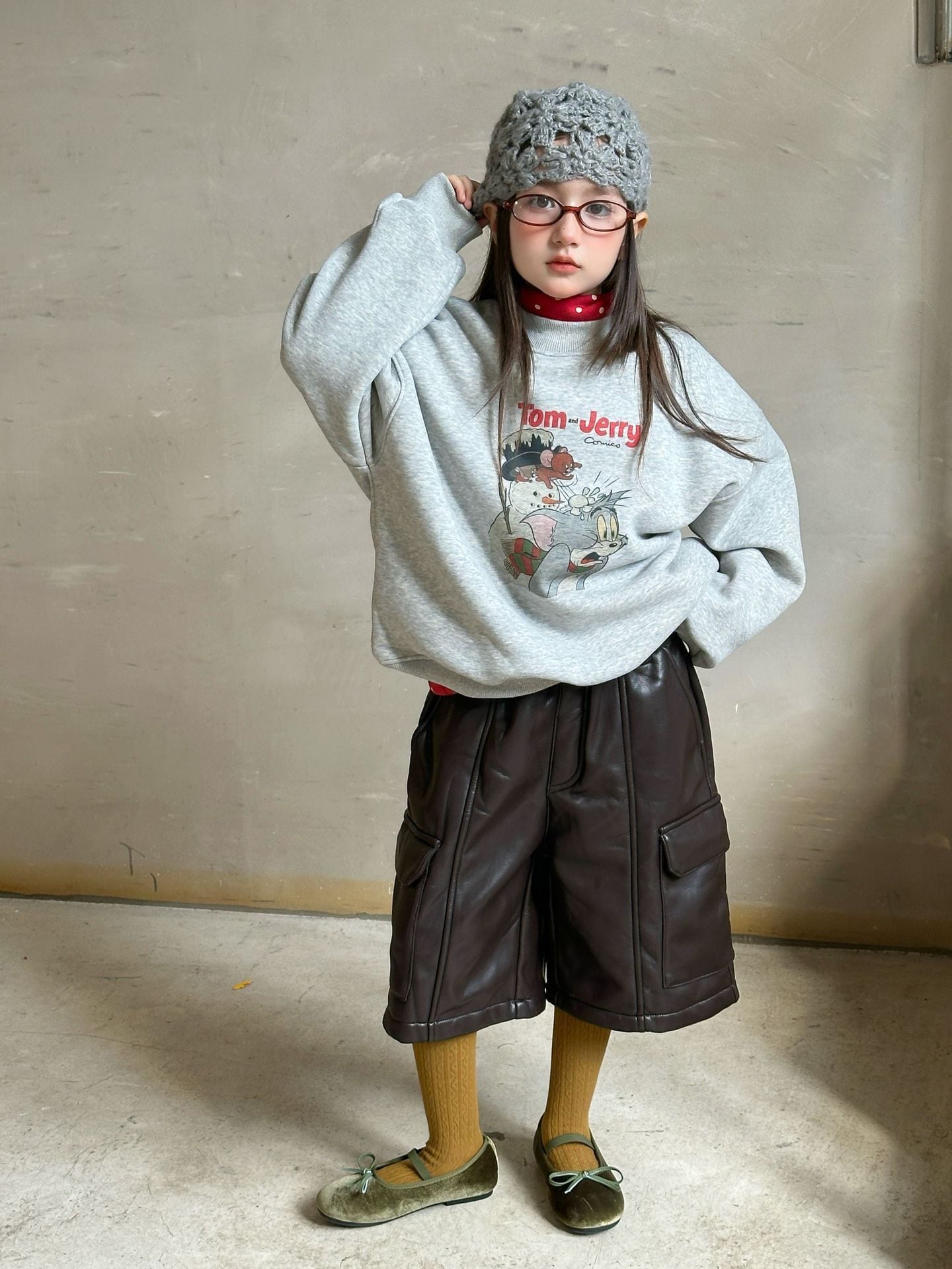 裏起毛イラストトレーナー