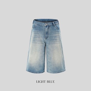 Vintage Bermuda Washed Denim Jorts [4color]