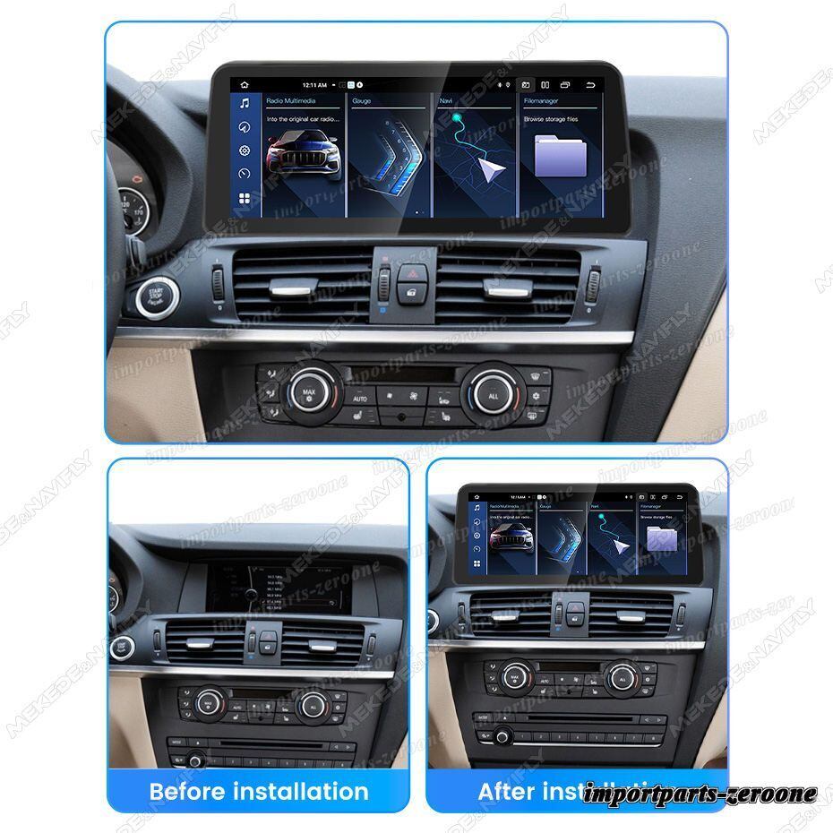 bmwx３アンドロイドナビ bmw X3 F25 X4 F26 NBT アンドロイドナビ 12.3インチ 2+64G -RA-1092