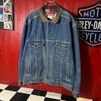 90s カナダ製 Marlboro デニムジャケット トラッカージャケット 襟レザー マルボロ