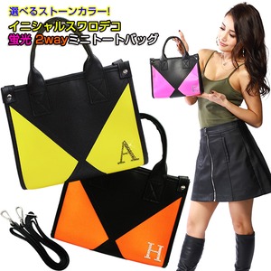 イニシャルスワロデコ ミニ トートバッグ 蛍光ツートンシリーズ ミニトートバック  ゴルフバッグ ゴルフバック  カートバッグ カートバック