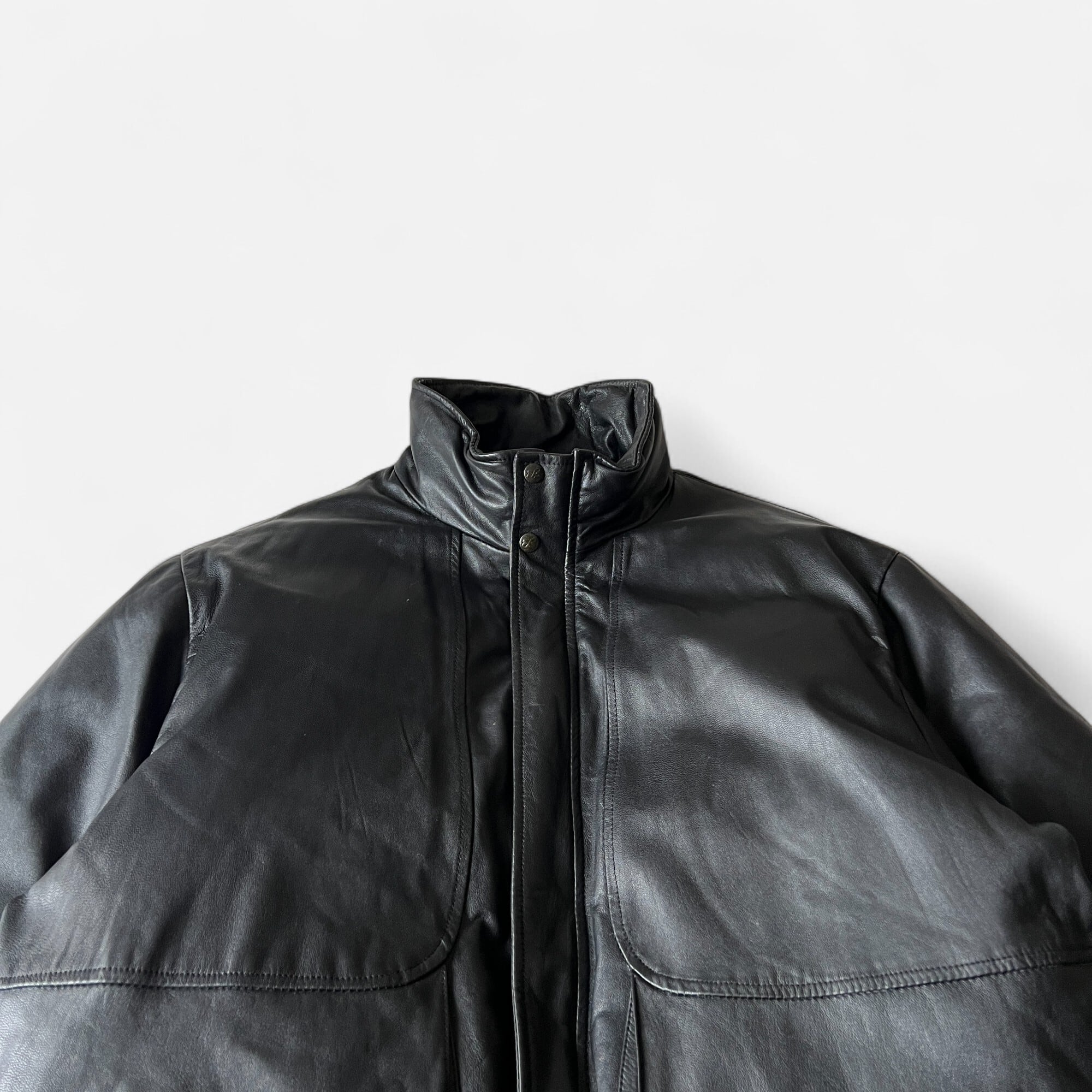 80s Eddie Bauer Leather Puffer Bomber Jacket XXL/Tall | assemble store