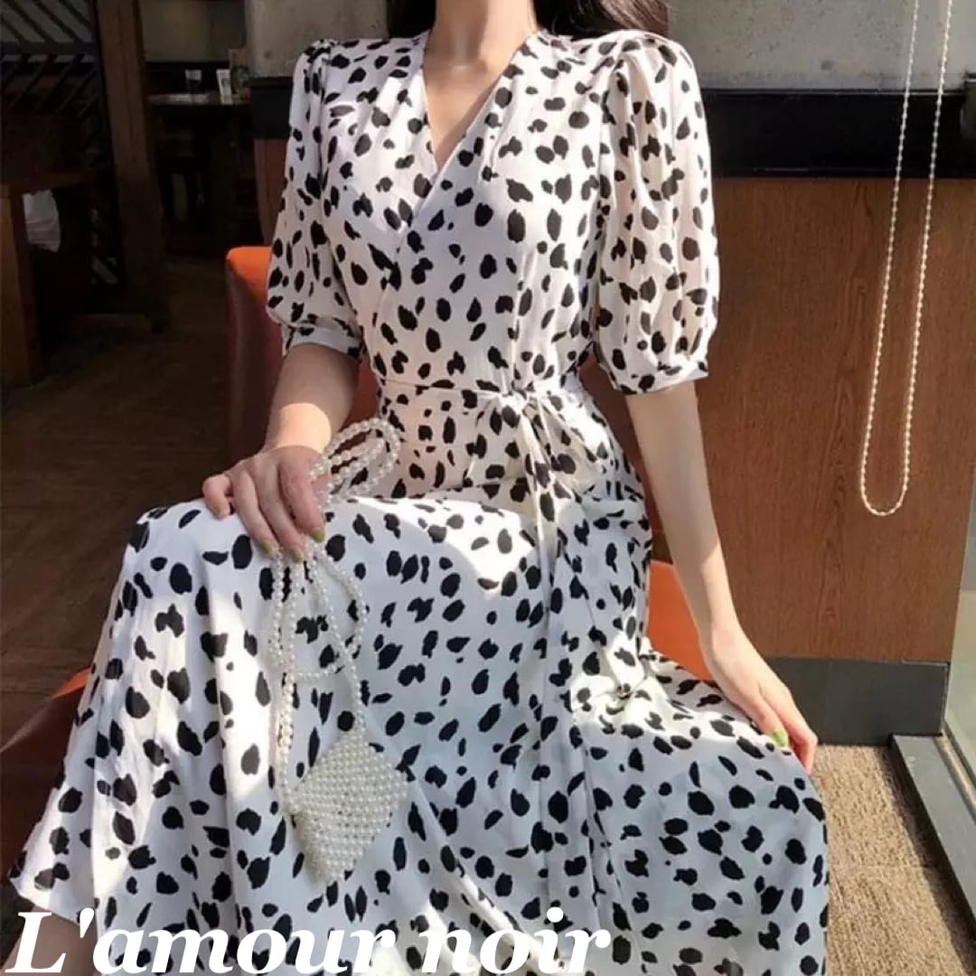 トレンド ダルメシアンワンピース L Amour Noir トレンド ダルメシアンワンピース L Amour Noir