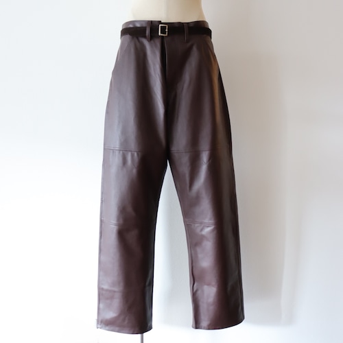 Cale " Lamb Leather Pant ( Brown ) "