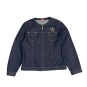 GREEN CLUBS グリーンクラブ ワーナーコラボ シルベスター ノーカラー デニム風 ジャケット 2/インディゴ系 レディース