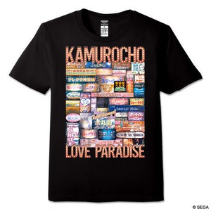 神室町 LOVE PARADISE Tシャツ -BLACK-  / GAMES GLORIOUS