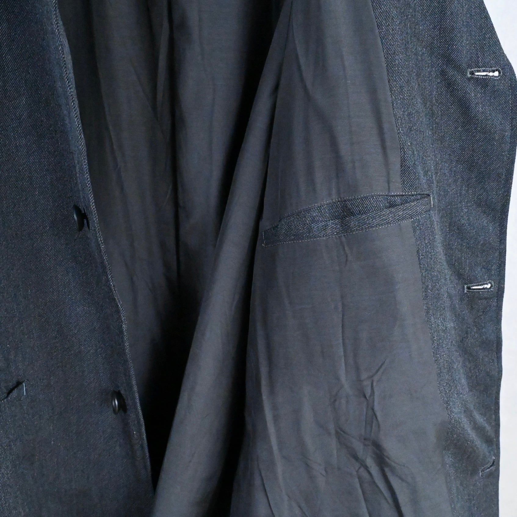 25AW STILL BY HAND ウール カバーオール ジャケット 黒 25AW》【STILL BY HAND】WOOL SERGE COVER ALL JACKET スティルバイ