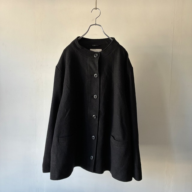 wool × rayon no collar jacket